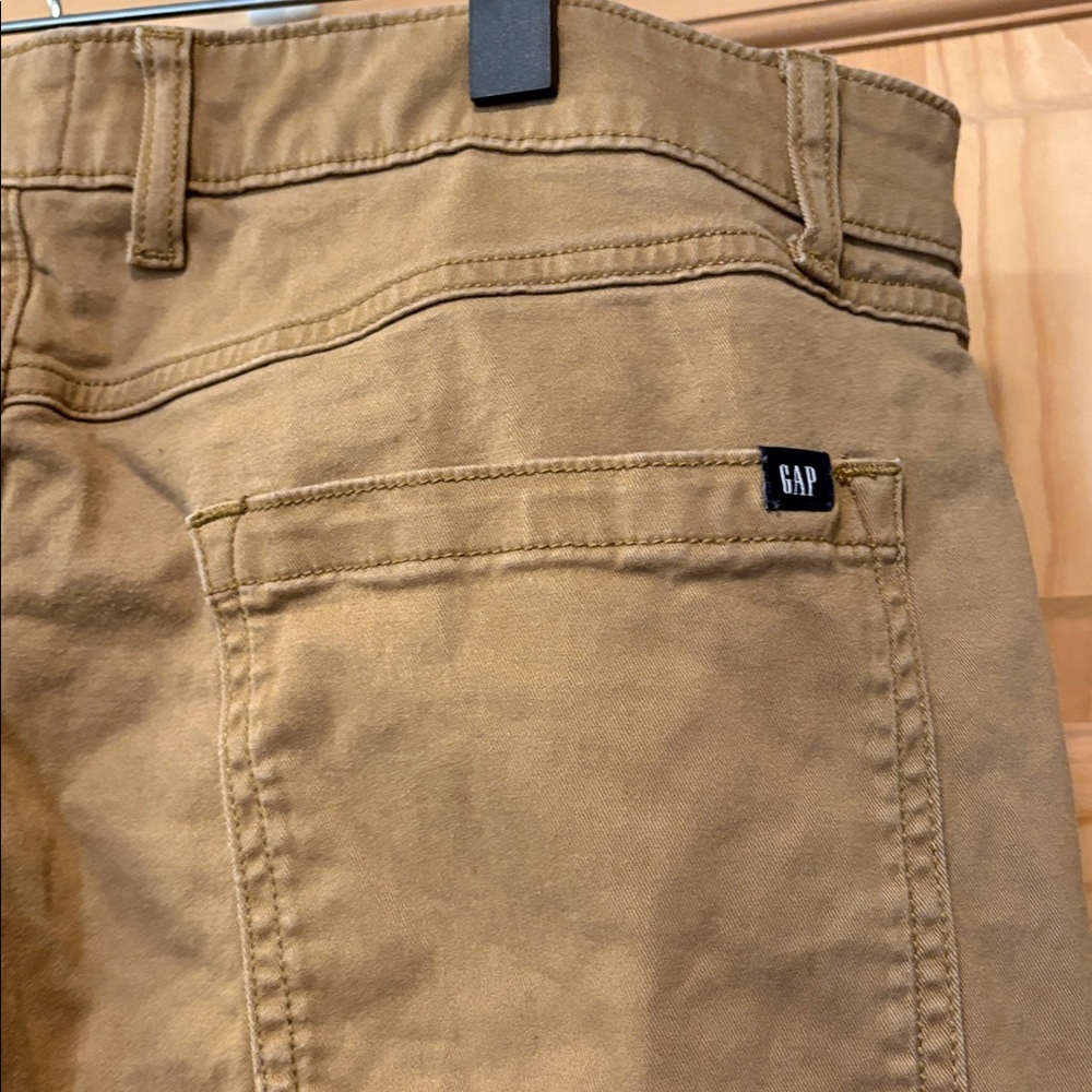 GAP Men's Khaki Brown Straight-Leg Pants Sz 36x32 - Picture 7 of 8